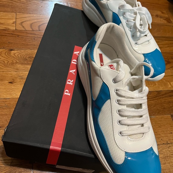 Prada, light blue, white, used, good condition - Picture 2 of 4
